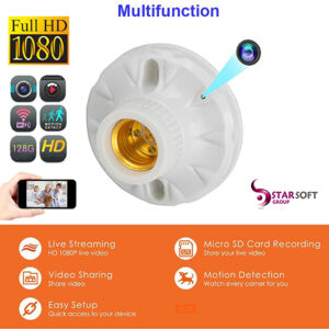 1080P HD Mini WIFI Camera Bulb Base