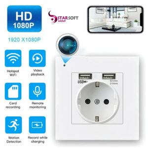 1080P HD Mini WIFI Camera wall socket