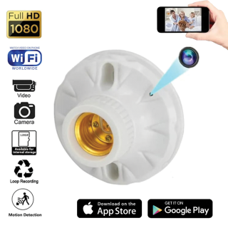 1080P  UHD WiFi Hidden camera in the form of an electric bulb