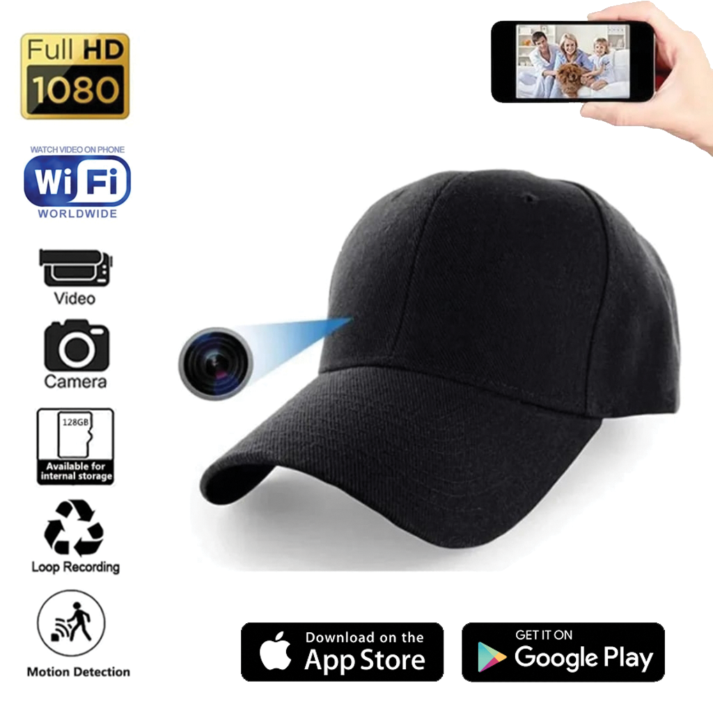 1080P UHD WiFi Hidden camera in the shape of a hat