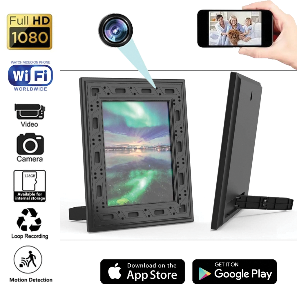 1080P UHD WiFi Hidden camera disguised as a photo frame