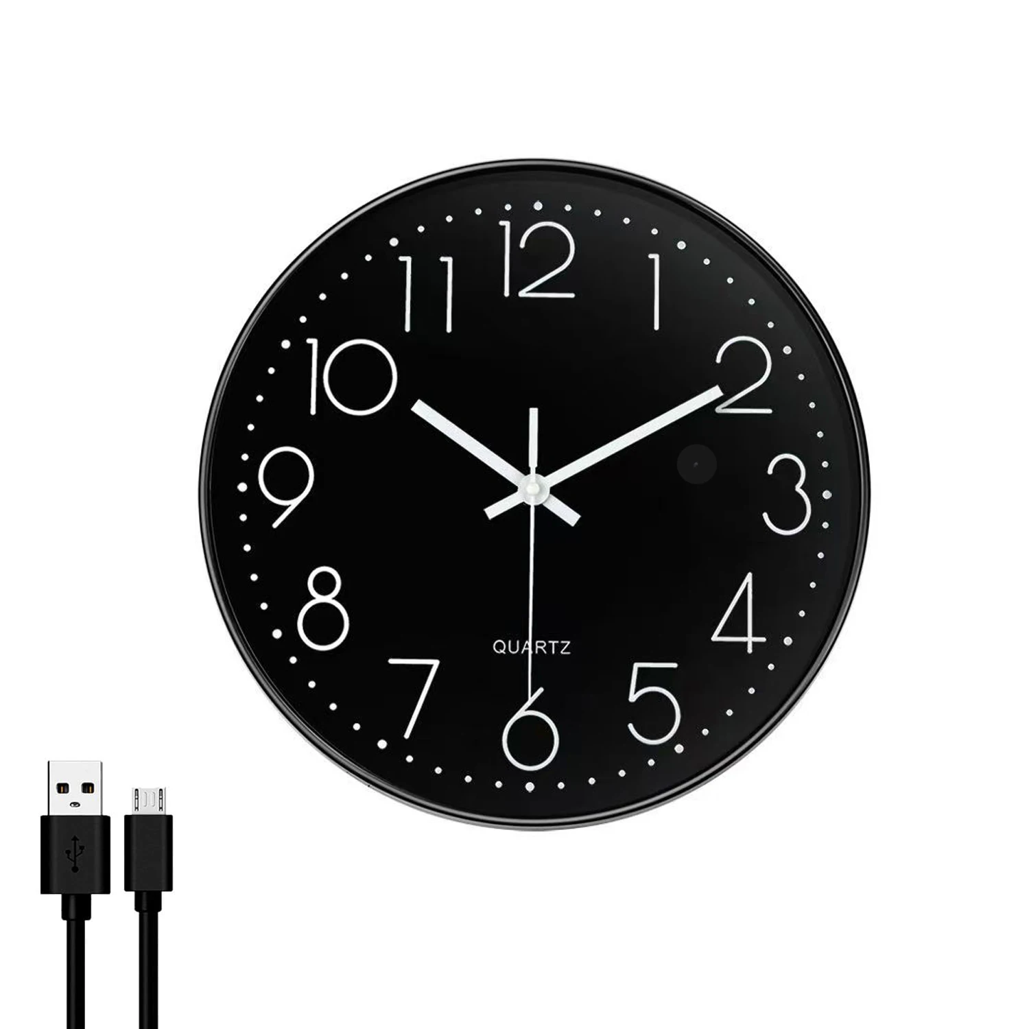 8inch Creative IP Nanny Wall Clock Home Electronic Clock Support TF Card With Wi and Fi Nanny DIY Clock