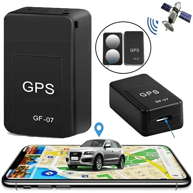 GF07 Magnetic Mini GPS Tracker Real-Time Vehicle Locator Car Pet Tracking Device Compact Portable GPS Locator Position APP __--*