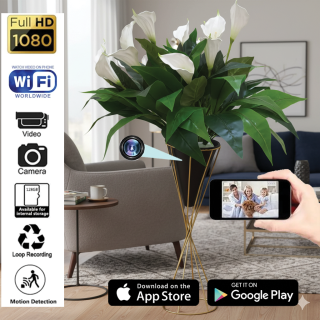 1080P  UHD WiFi Hidden camera disguised as a beautiful planter 2