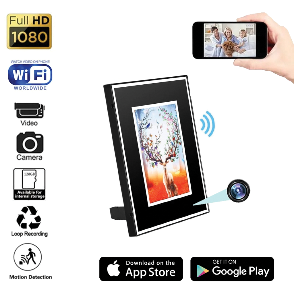 1080P UHD WiFi Hidden camera disguised as a picture frame