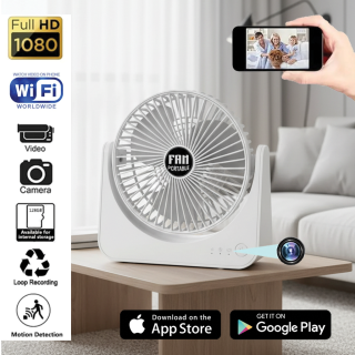 1080P  UHD WiFi A small, stylish, fan-shaped hidden camera