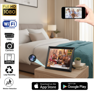 1080P  UHD WiFi Hidden camera disguised as a picture frame for the bedroom