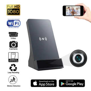 1080P  UHD WiFi  Wireless phone charger with hidden camera